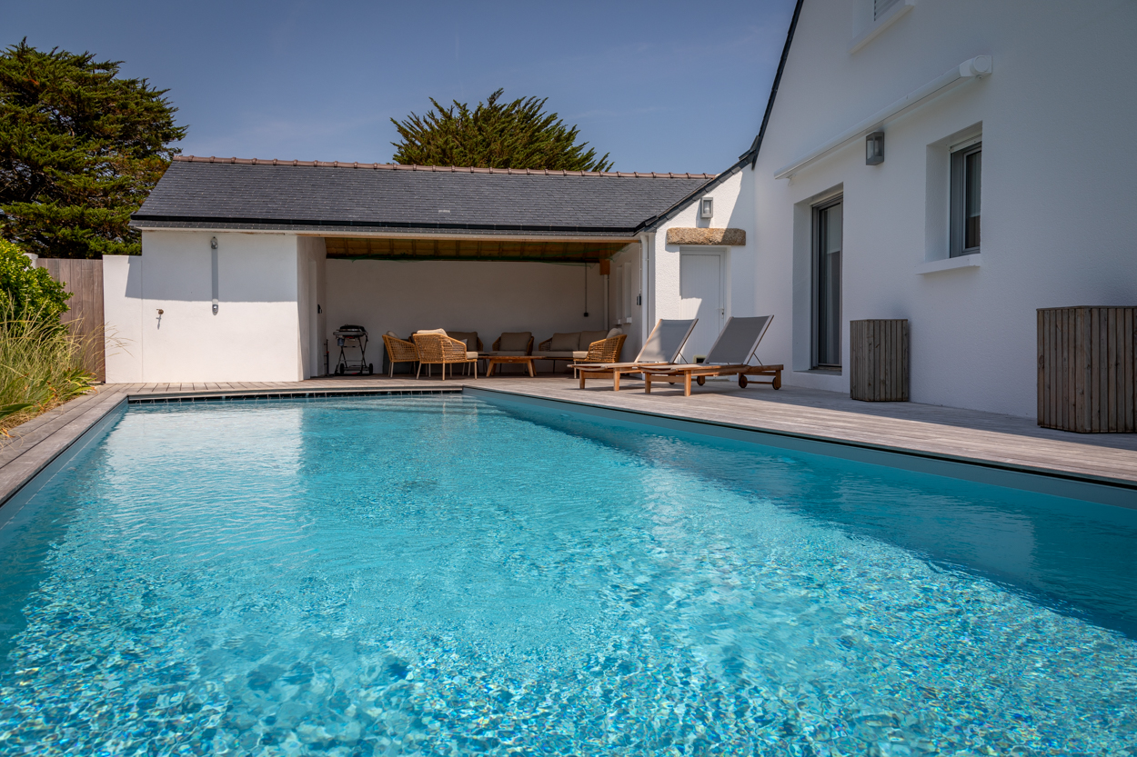 Éclairage de votre piscine Vannes, Lorient, Morbihan - David Paysage