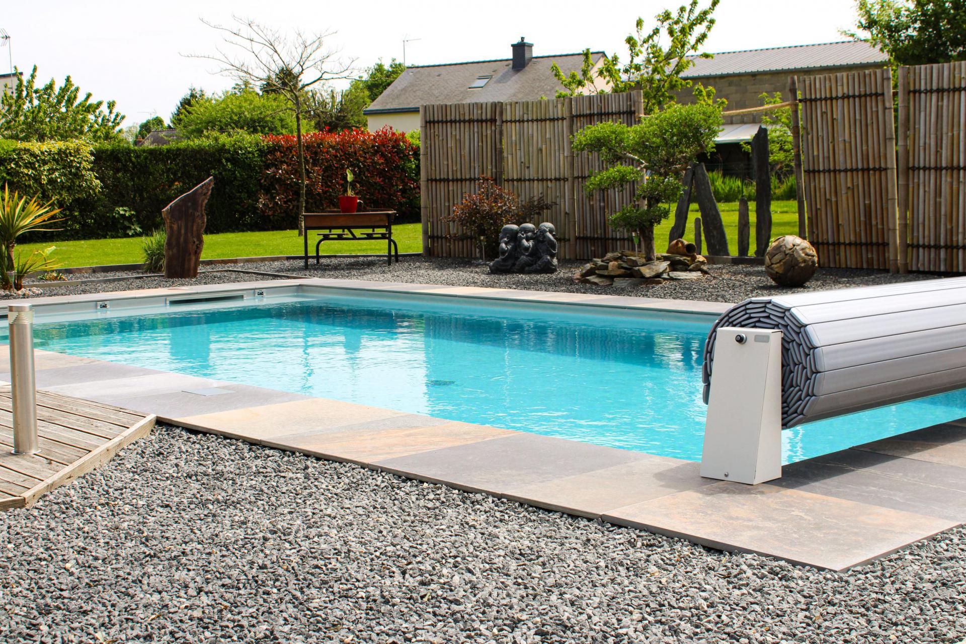 PISCINE 8 x 4m, SAINT-JACUT-LES-PINS, MORBIHAN PAR DAVID PAYSAGE