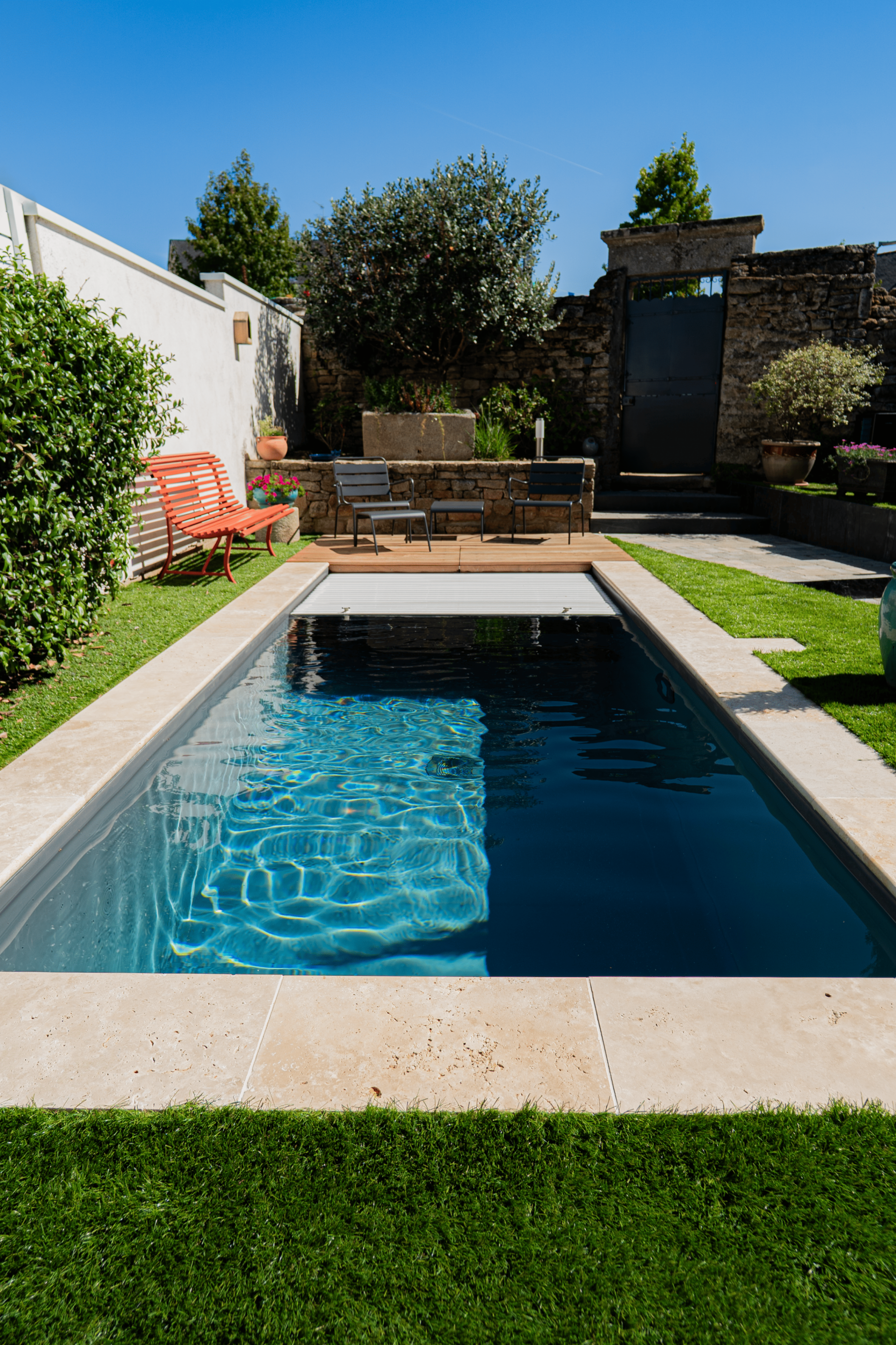 PHOTO PISCINE GROS PLAN ET VOLET IMMERGER